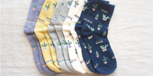 Plant Print Ankle Socks
