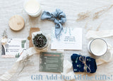 Happy Holidays Succulent Gift Box with Holiday Scented Soy Candle and Hot Cocoa Bomb
